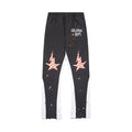 Gallery Dept Sweatpants Hand-painted splashed ink letter patch splicing casual trousers
