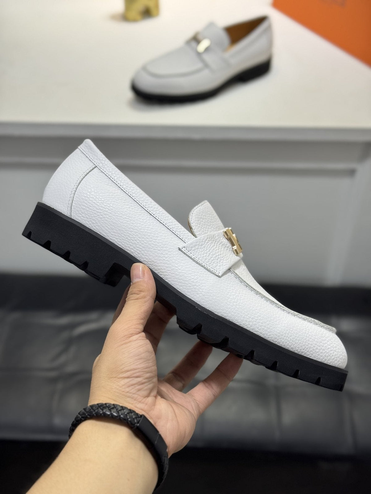 Hermès Men's H-Hardware Lug Sole Loafers